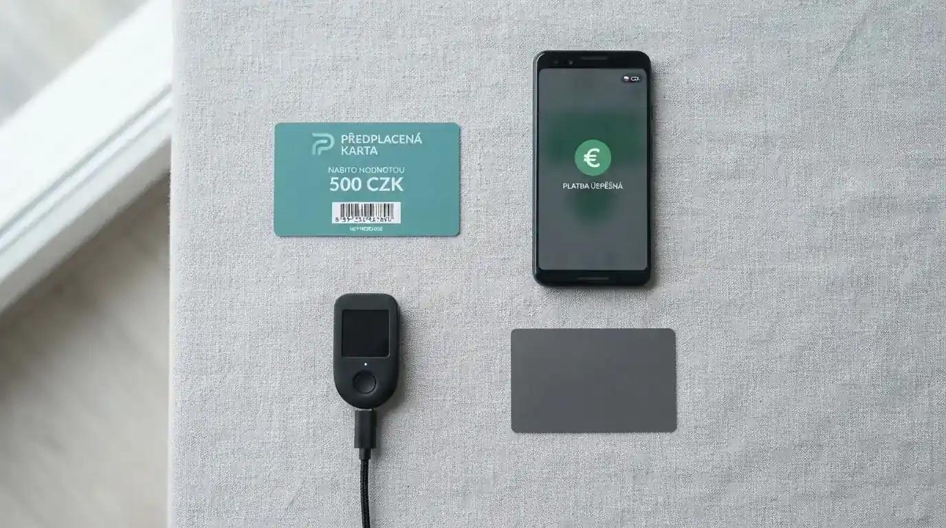 Přehled platebních metod — Paysafecard voucher, mobilní platba, kryptoměnová peněženka a bankovní karta